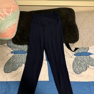Navy Blue Cross Over Leggings